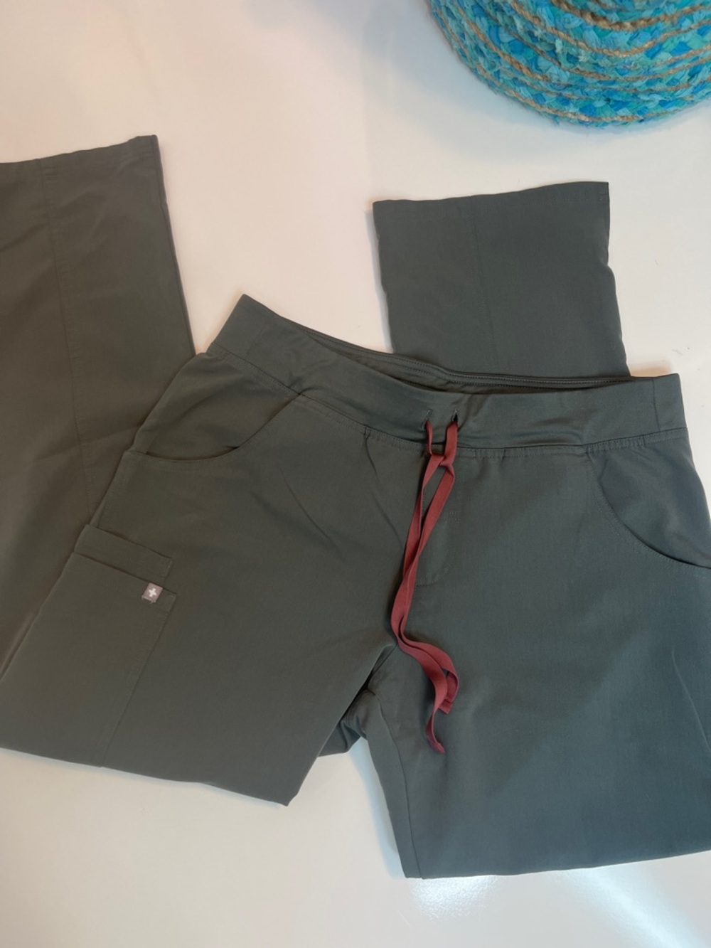 Figs Gray Technical Scrub Pants Size Large